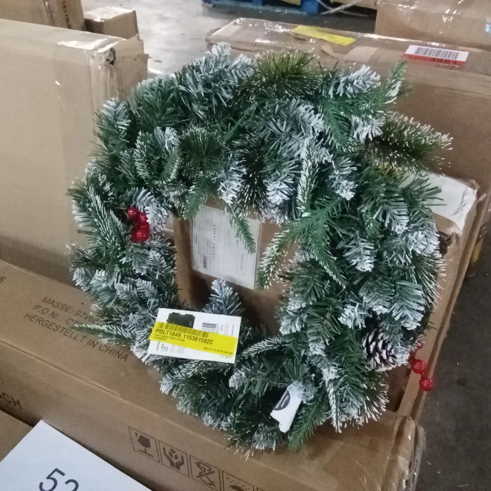 FAUX LIGHTED 50cm WREATH