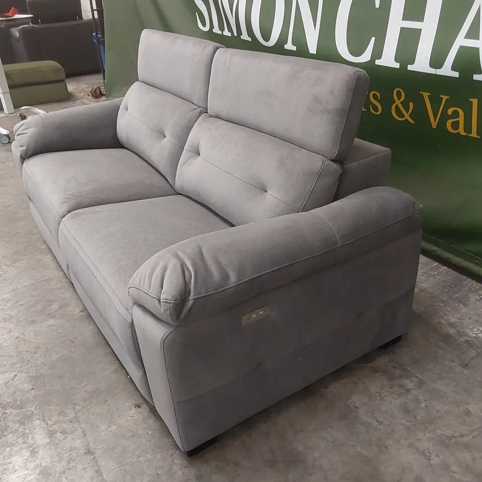 BOWEN VELVET FABRIC 3 SEATER POWER RECLINER SOFA RRP £1229