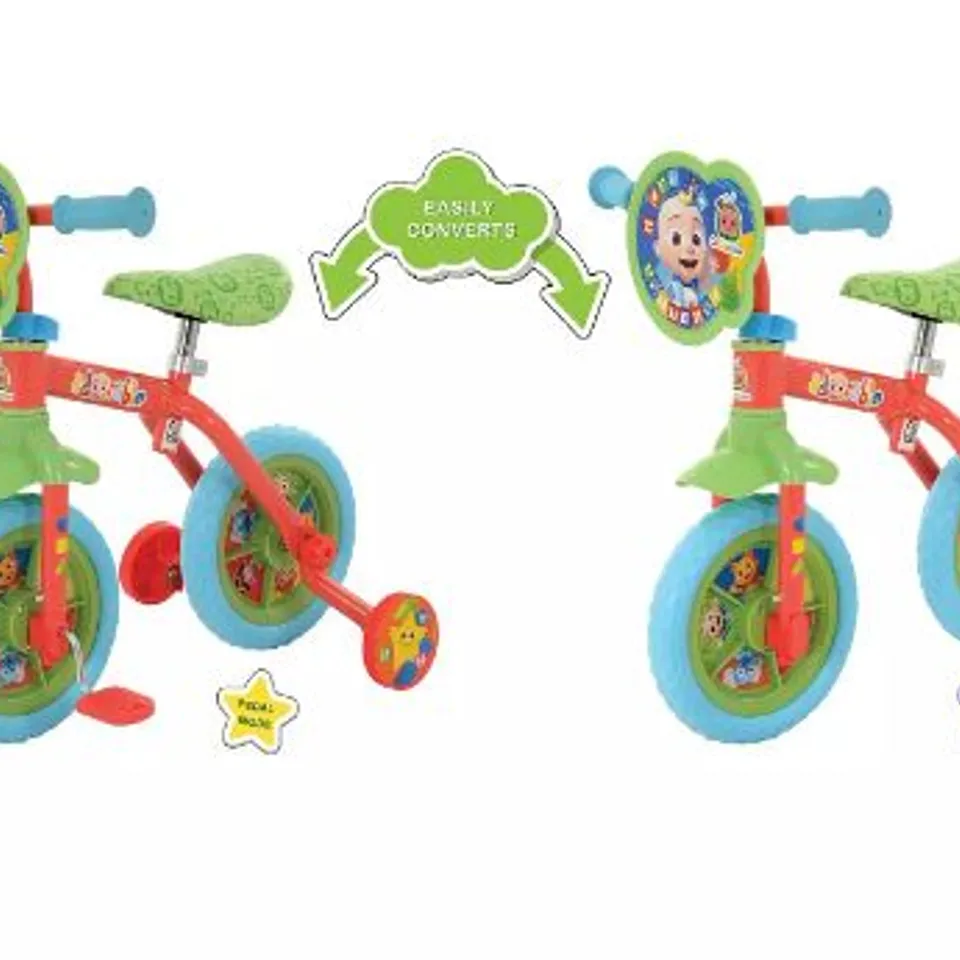 COCOMELON 2-IN-1 10 INCH TRAINING BIKE