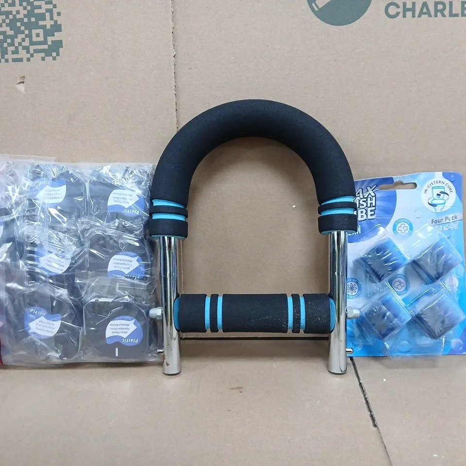 APPROXIMATELY 10 ASSORTED HOUSEHOLD ITEMS TO INCLUDE MAX FLUSH CUBES, ETC