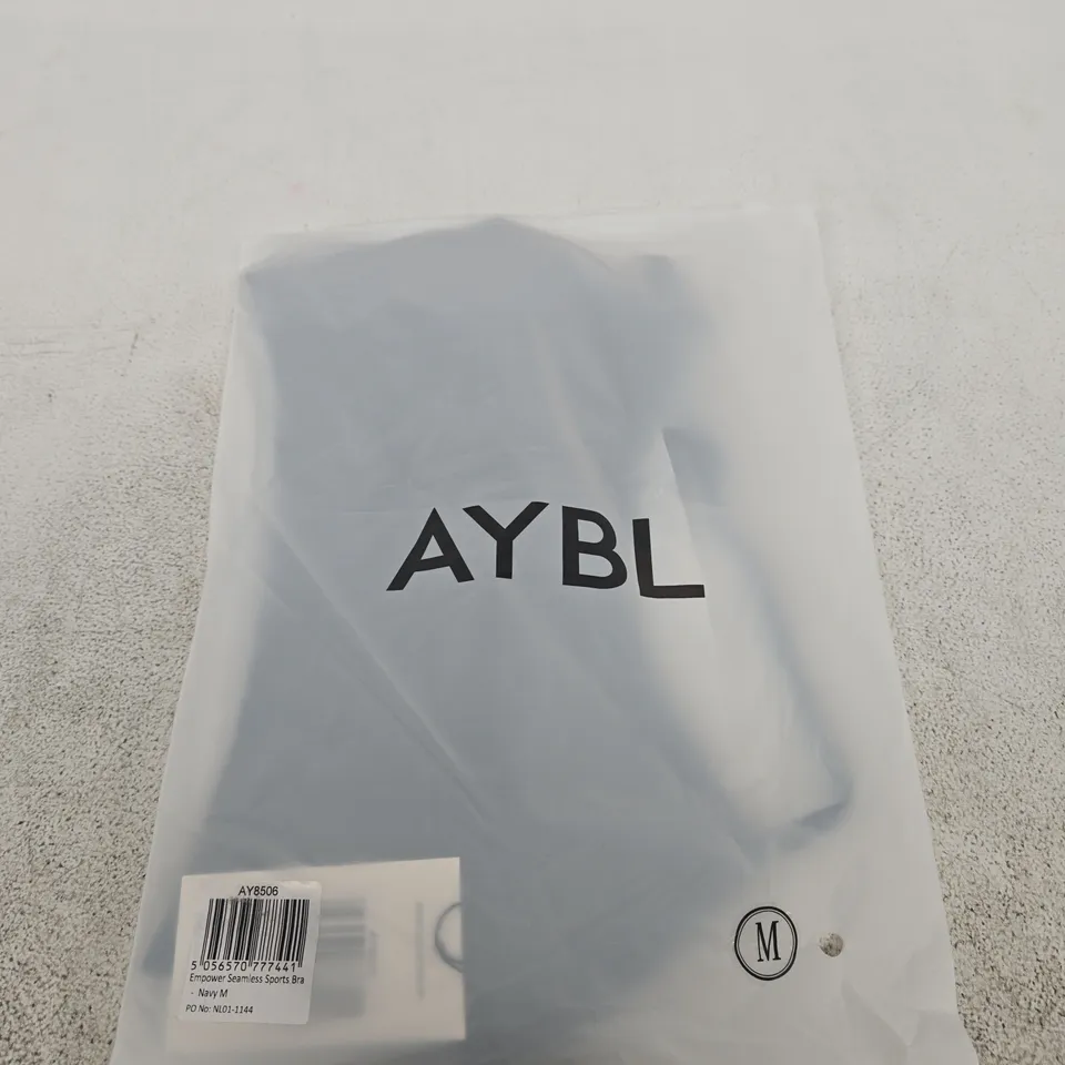 AYBL EMPOWER SEAMLESS SPORTS BRA – NAVY, UK M