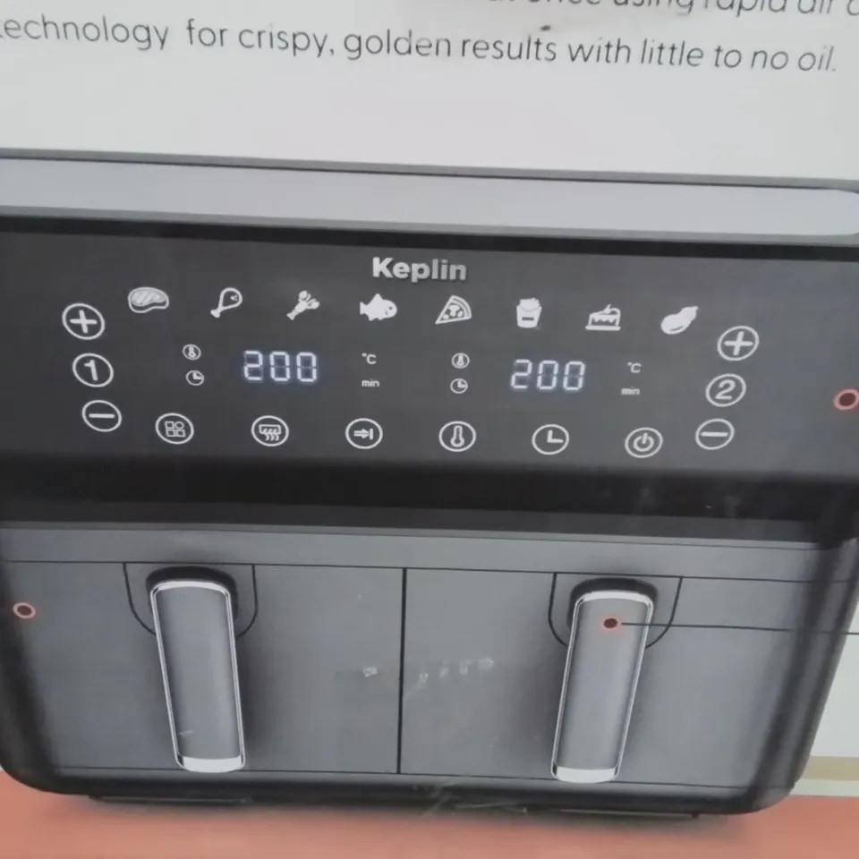 BOXED KEPLIN 9 LITRE DUAL DRAWER AIRFRYER