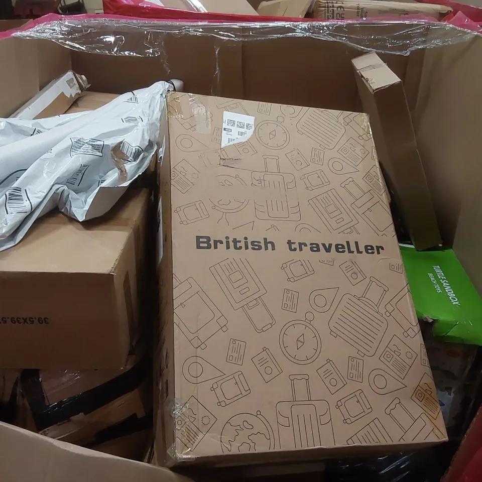 PALLET OF ASSORTED ITEMS INCLUDING: ROLLATOR, BLINDS, LIGHTS, MUGS, RETRACTABLE WASHING LINE ECT