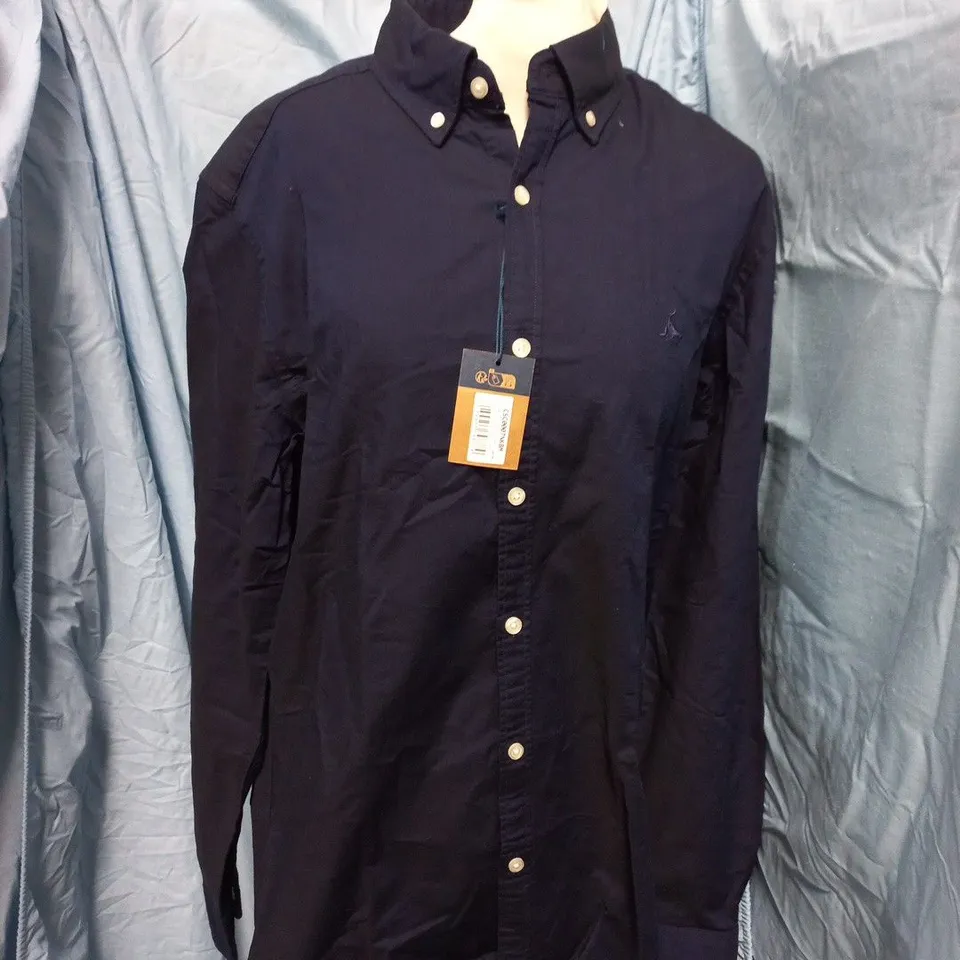 CHARLES TYRWHITT OXFORD EXTRA SLIM FIT SHIRT – NAVY, MEDIUM (UK)