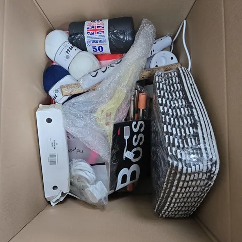 APROXIMATELY 15 ASSORTED ITEMS TO INCLUDE FITTED SHEET – SMALL DOUBLE 120X190 CM (WHITE) WITH 5M EXTENSION LEAD & COTTON WOOL – 3-ITEM LOT