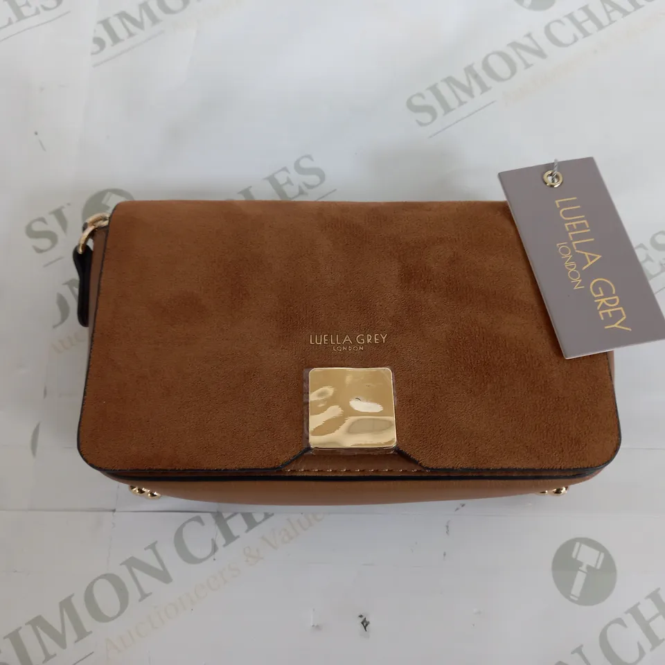 Luella grey London clutch bag 
