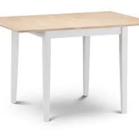 BOXED JULIAN BOWEN RUFFORD 2-TONE EXTENDING DINING TABLE - NATURAL/IVORY (1 BOX)