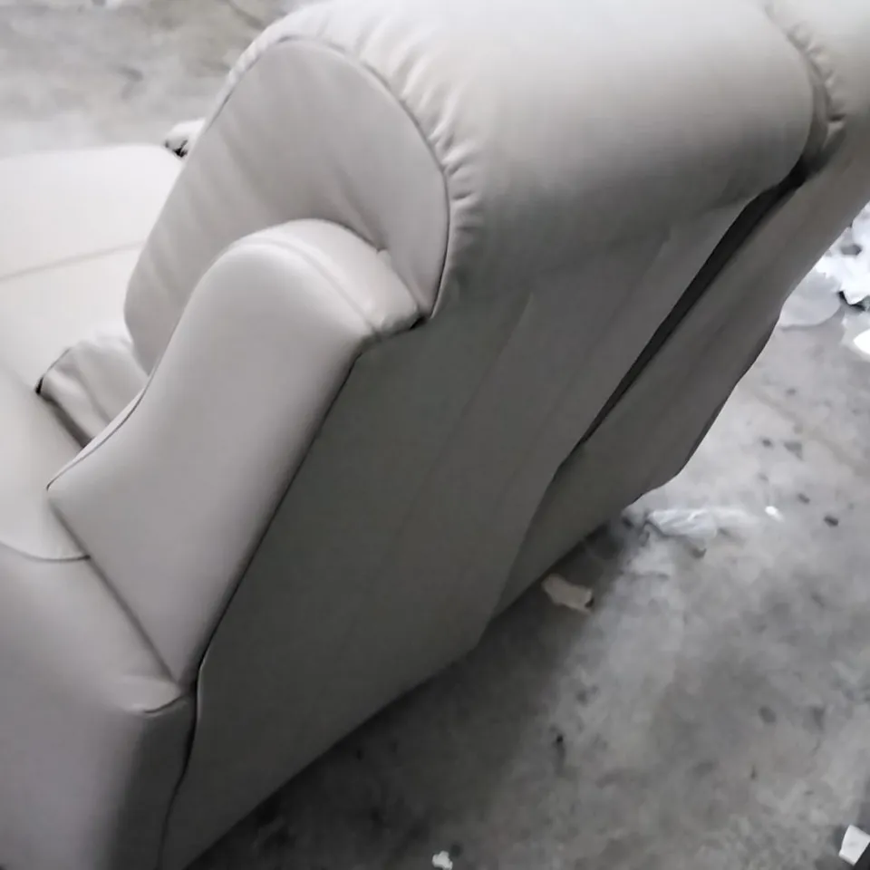 QUALITY BRITISH DESIGNER G PLAN MANUFACTURED HAMILTON 2 SEATER ELECTRIC RECLINER DBL SOFA  - OXFORD MUSHROOM LEATHER 