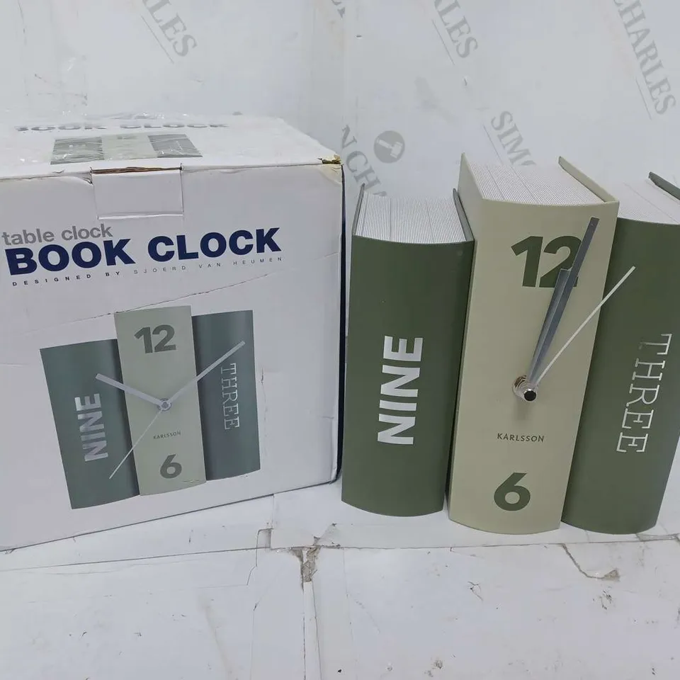 BOXED KARLSSON BOOK CLOCK