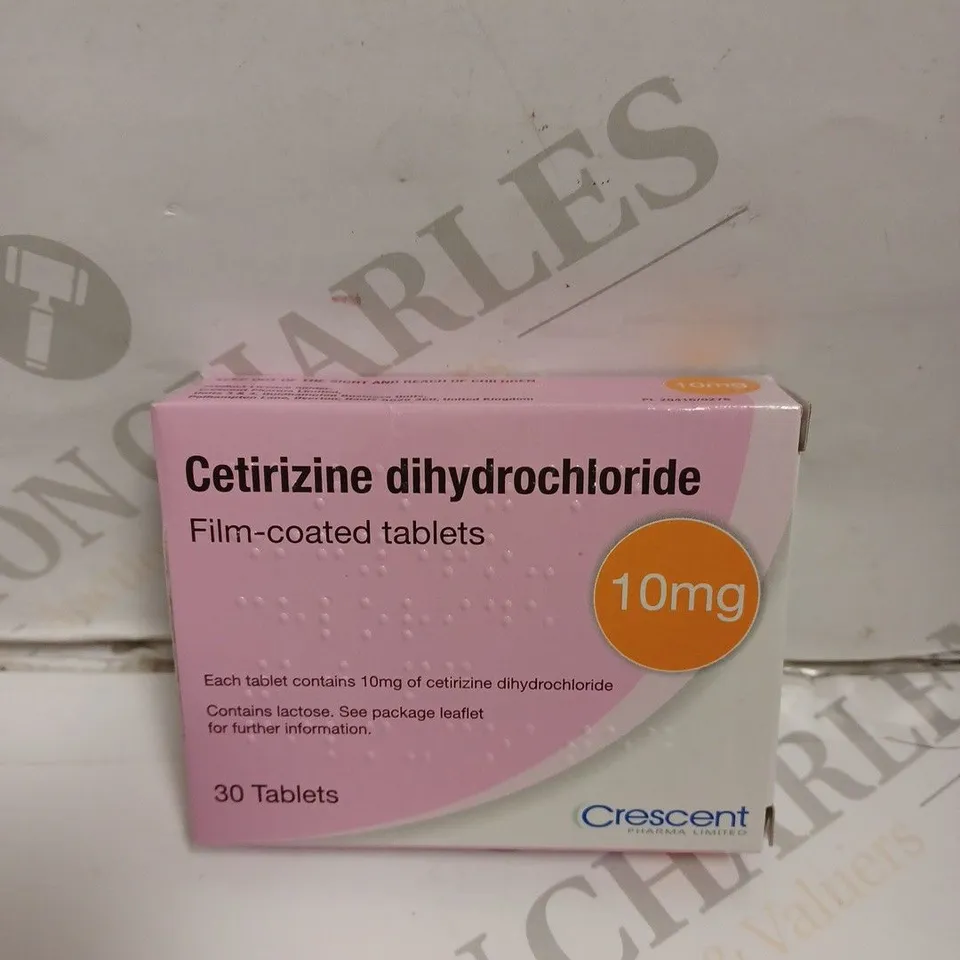 APPROXIMATELY 14 PACKS OF CRESCENT CETIRIZINE DIHYDROCHLORIDE TABLETS (30 TABLETS PER PACK)