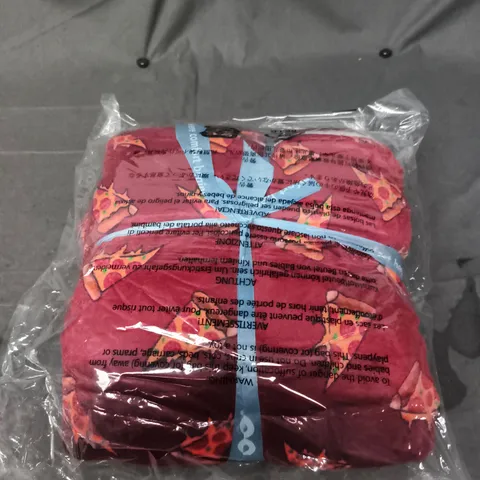 SEALED ADULT OODIE - RED/PIZZA SLICE 