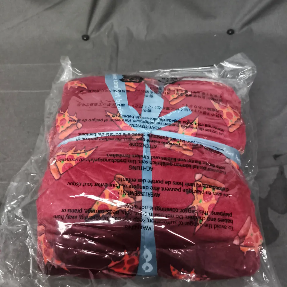 SEALED ADULT OODIE - RED/PIZZA SLICE