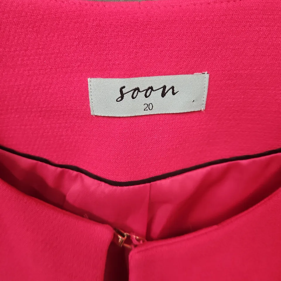 SOON PINK JACKET, UK SIZE 20