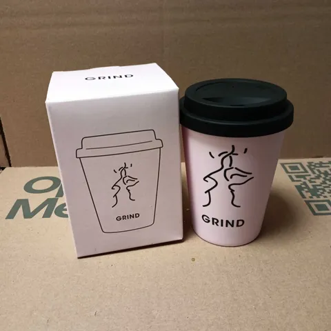 BOXED GRIND REUSABLE COFFEE CUP