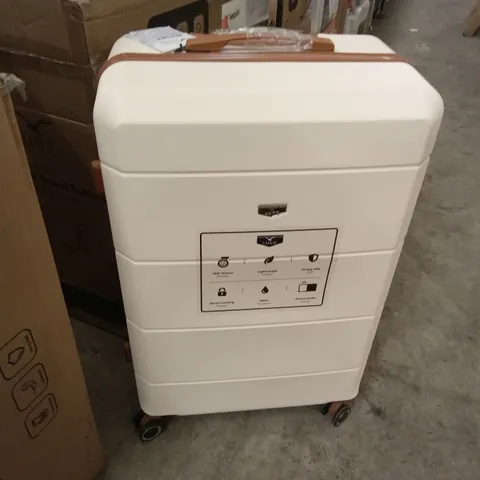 MEDIUM SUITCASE CREAM & BROWN