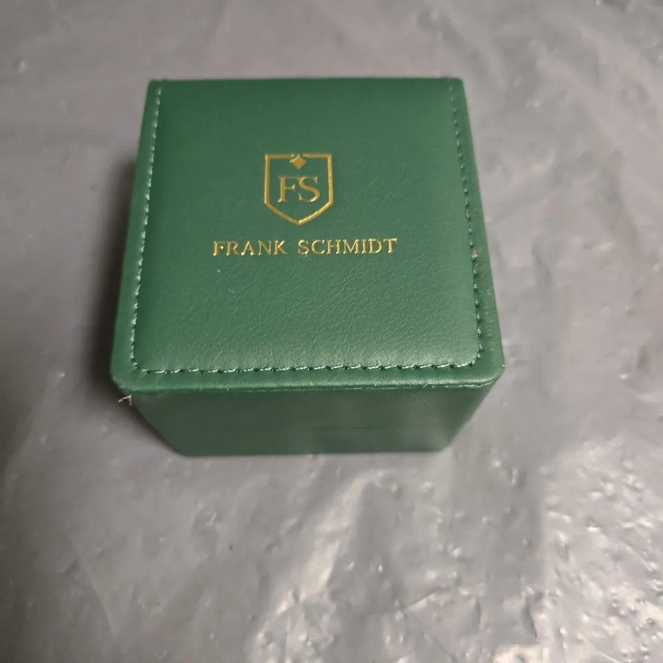 FRANK SCHMIDT BLUE DIAL GENTS WATCH WITH BLUE LEATHER STRAP