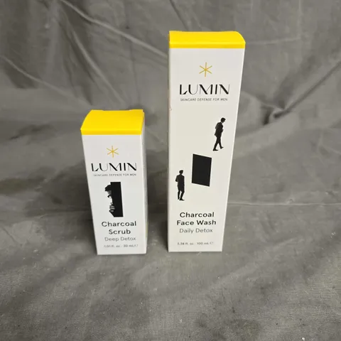 LUMIN SKINCARE CHARCOAL SCRUB 30ML & CHARCOAL FACE WASH 100ML