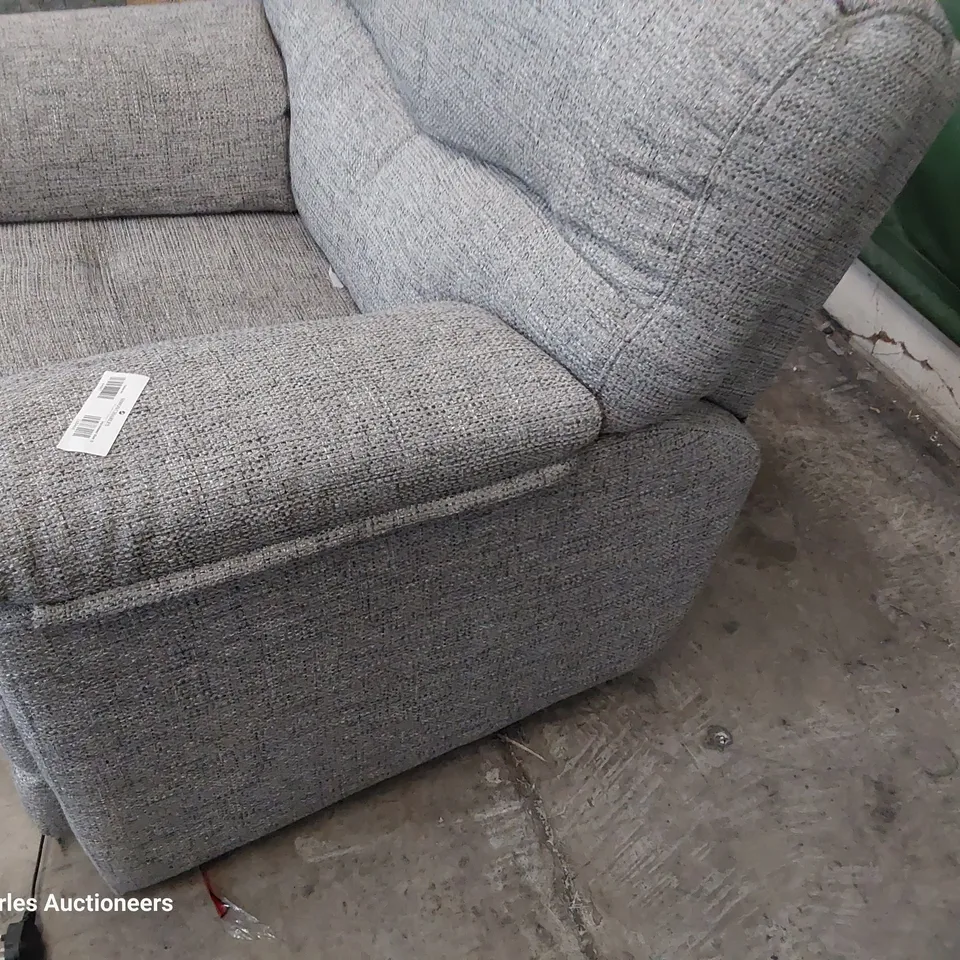 QUALITY BRITISH DESIGNER G PLAN STRATFORD POWER RECLINING EASY CHAIR REED PEWTER FABRIC 