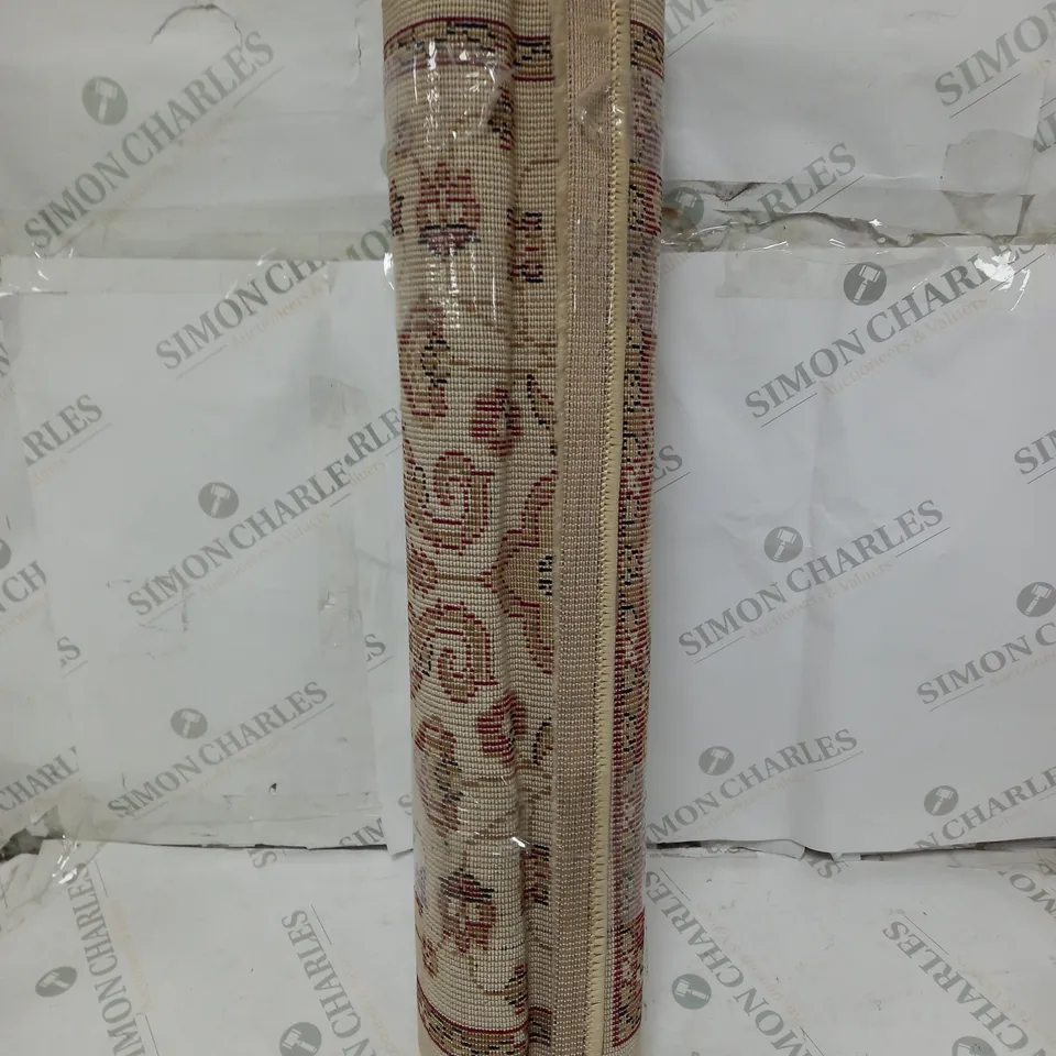 ROMA NADINE DUZ RUG DESIGN 174 VINTAGE CREAM RED RUG 60 X 110CM