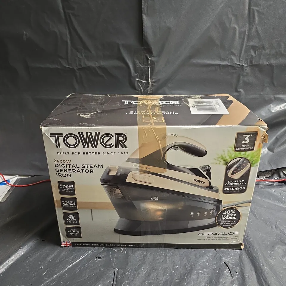 TOWER 2400W DIGITAL STEAM GENERATOR IRON – CERAGLIDE, BOXED