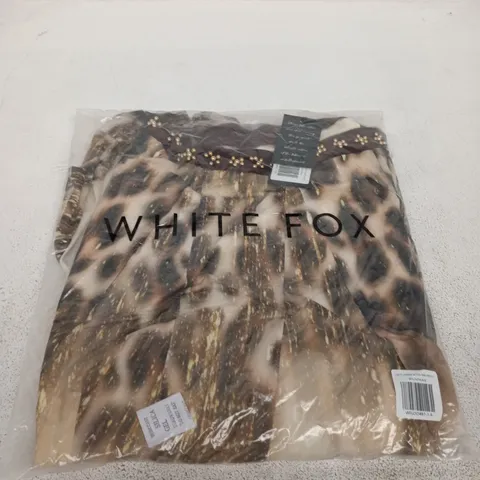 WHITE FOX LEOPARD PRINT MAXI DRESS – SIZE S