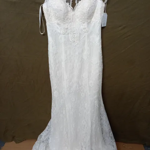 LACE OVERLAY WEDDING DRESS - 10