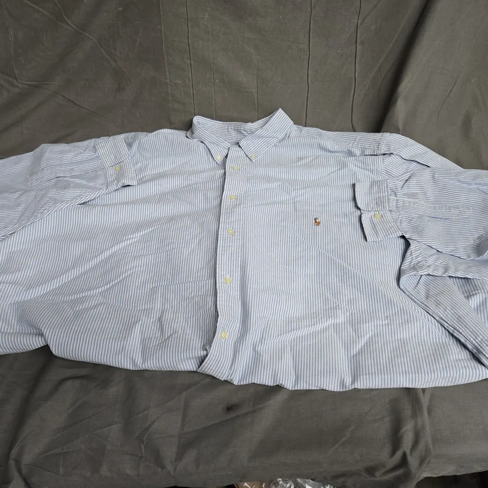 POLO RALPH LAUREN 4XBBLUE STRIPED SHIRT 