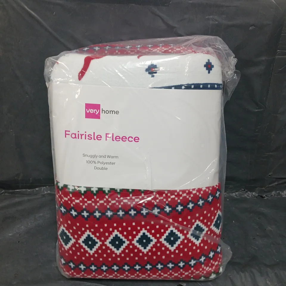 VERYHOME FAIRISLE FLEECE DOUBLE DUVET SET 