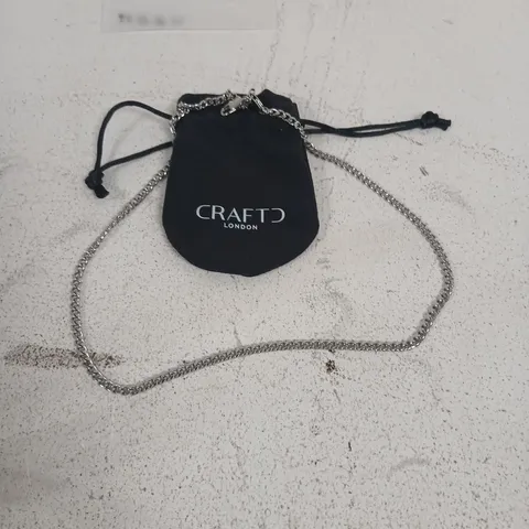 CRAFTD LONDON SILVER-TONE CHAIN NECKLACE