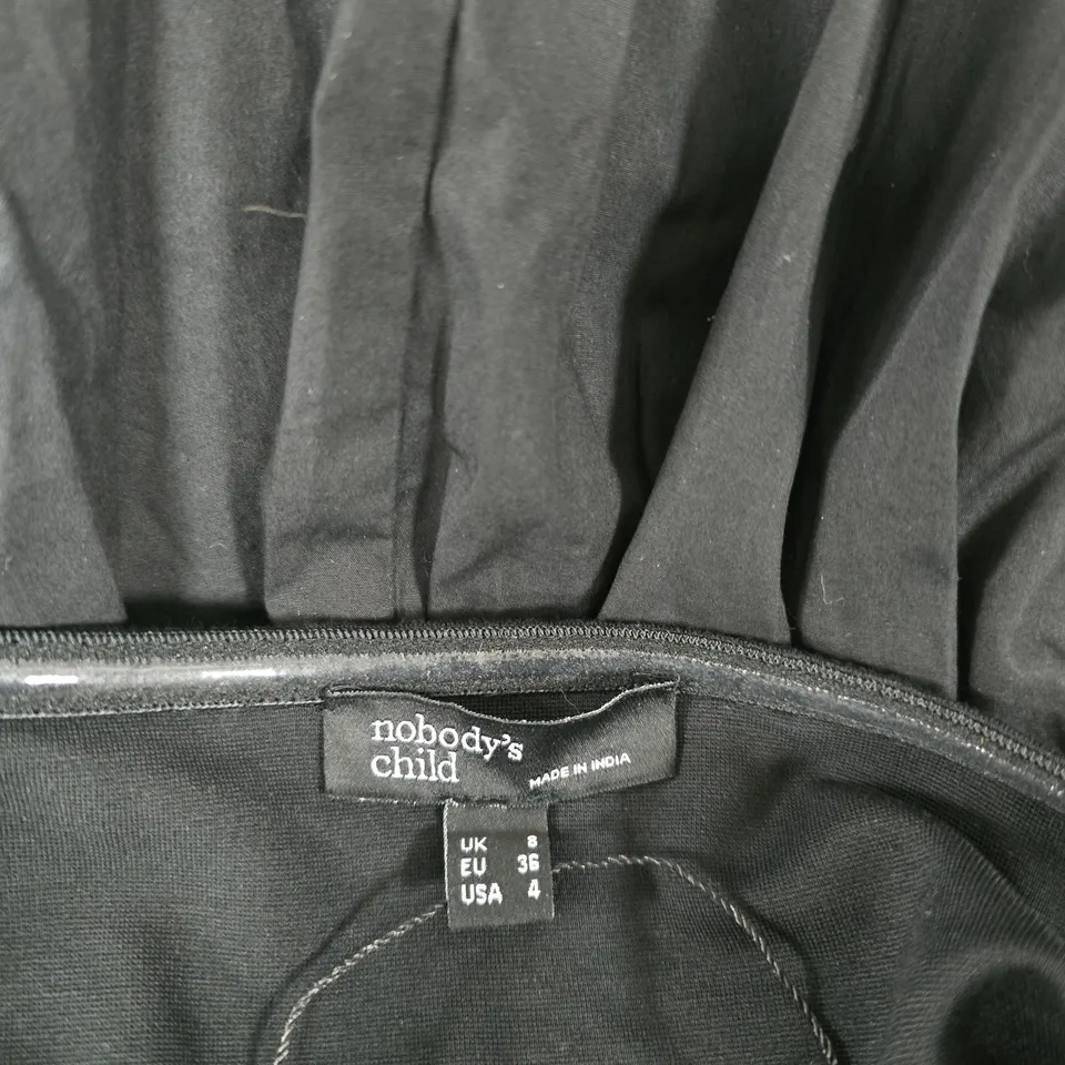 NOBODY'S CHILD  BLACK SLEEVELESS DRESS – UK 8 (EU 36, US 4)