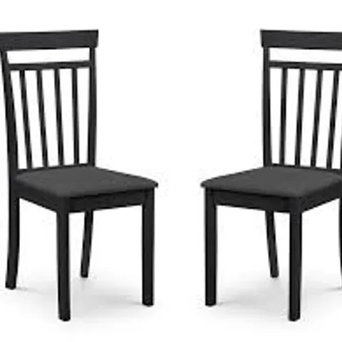 COAST SET OF 2 DINING CHAIRS IN BLACK - COLLECTION ONLY 