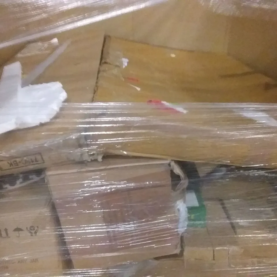 PALLET OF ASSORTED ITEMS INCLUDING KKTONER BAR TABLE, MASS DYNAMIC MUTE SEAT COVER, 8 AM ADJUSTABLE LAPTOP STAND, ACCSTORE DRYING RACK, AIFEEL STAND MIXER, ALPHA CAMP MOON CHAIR
