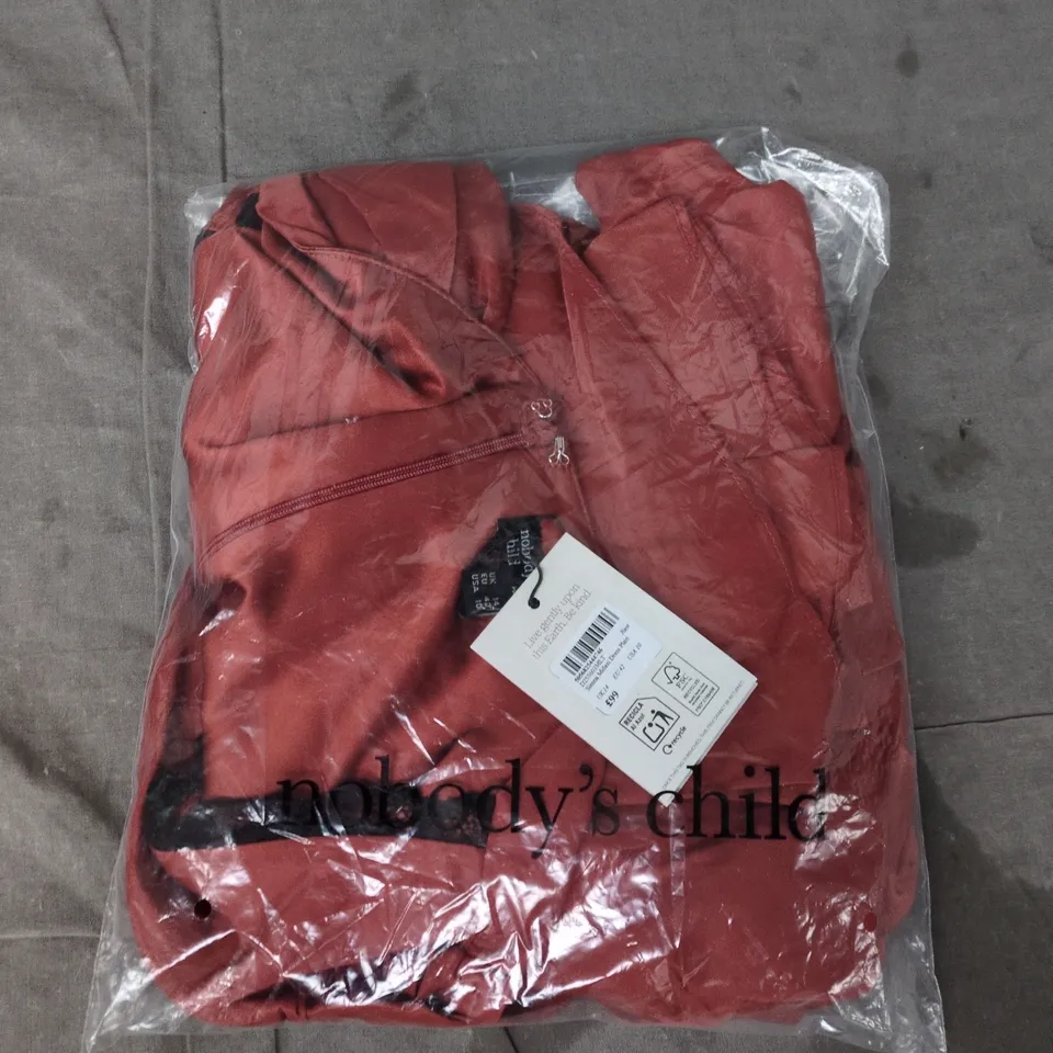 BAGGED NOBODY'S CHILD SIENNA MIDAXI DRESS IN RUST SIZE UK 14