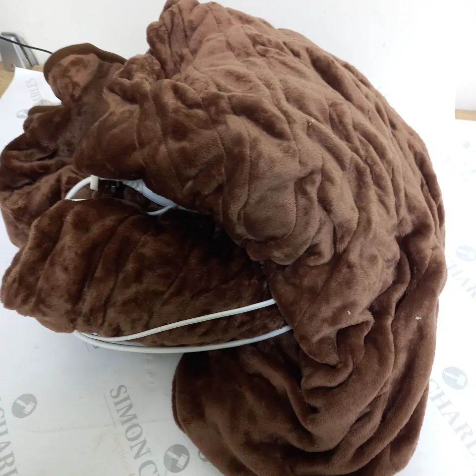 COZEE HOME LUXURY HEATED THROW - NEUTRAL/BROWN