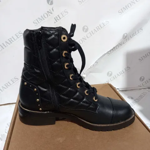 DUNE LONDON BLACK LEATHER ANKLE BOOTS SIZE 7