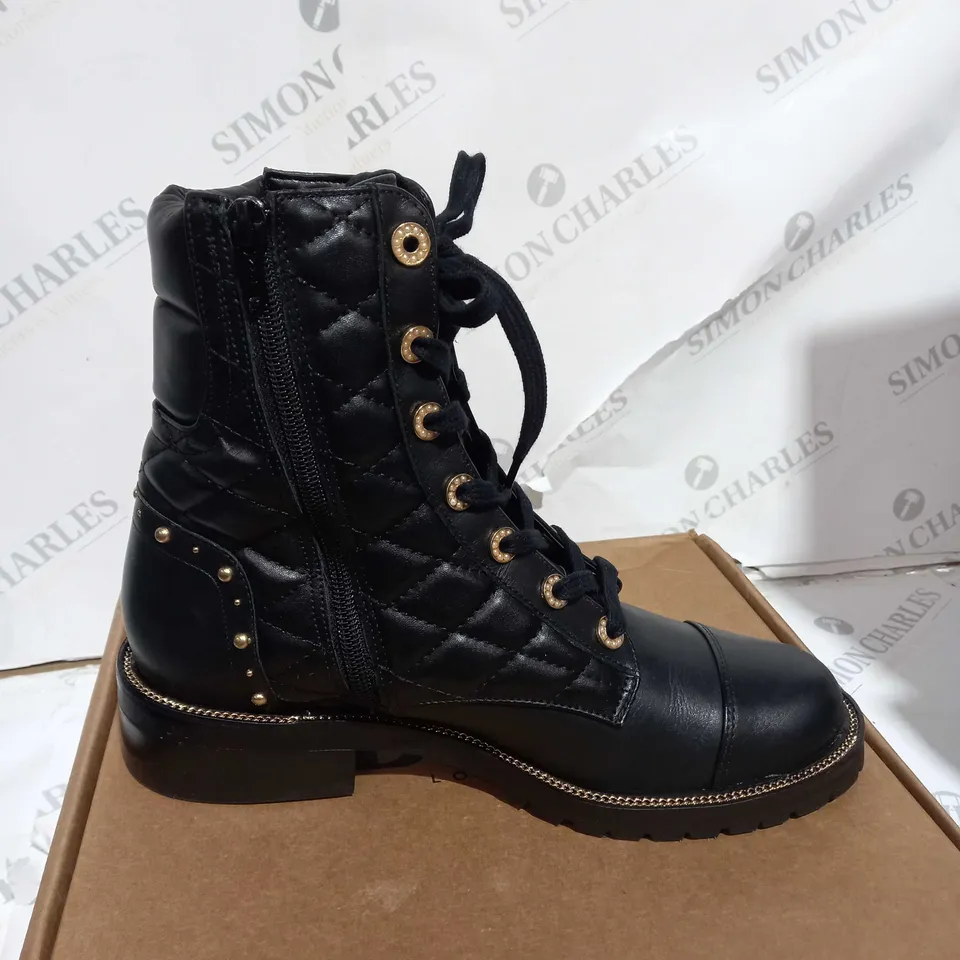 DUNE LONDON BLACK LEATHER ANKLE BOOTS SIZE 7