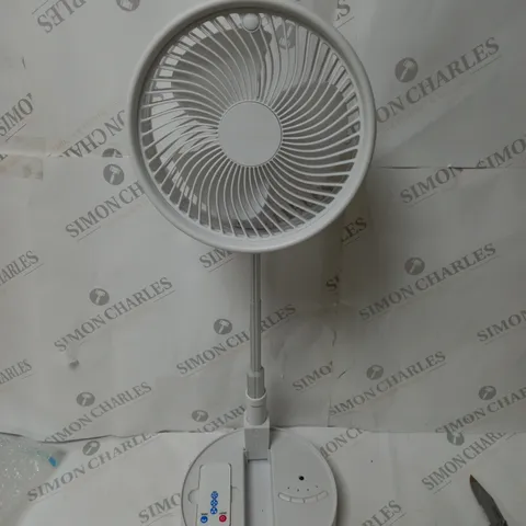 BELL & HOWELL OSCILLATING FOLDING RECHARGEABLE FAN, WHITE
