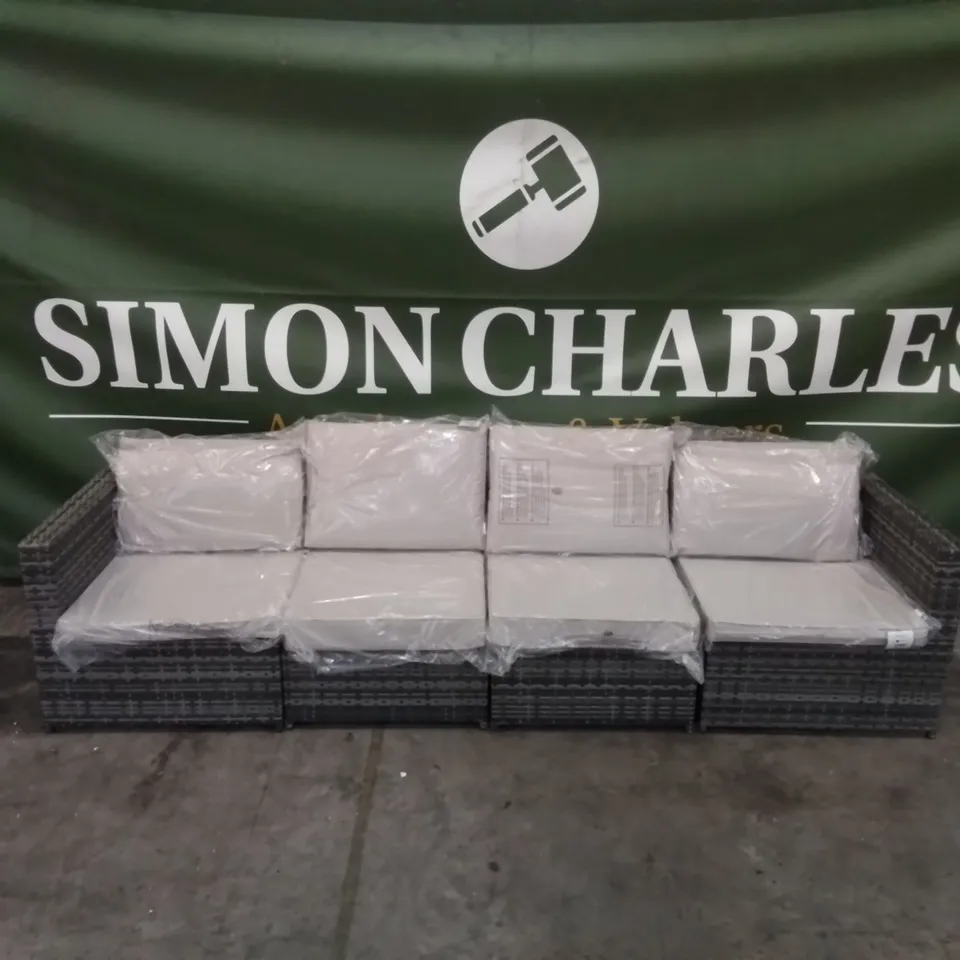 BOXED LINEA 7 PIECE RATTAN SET WITH PE COVER     