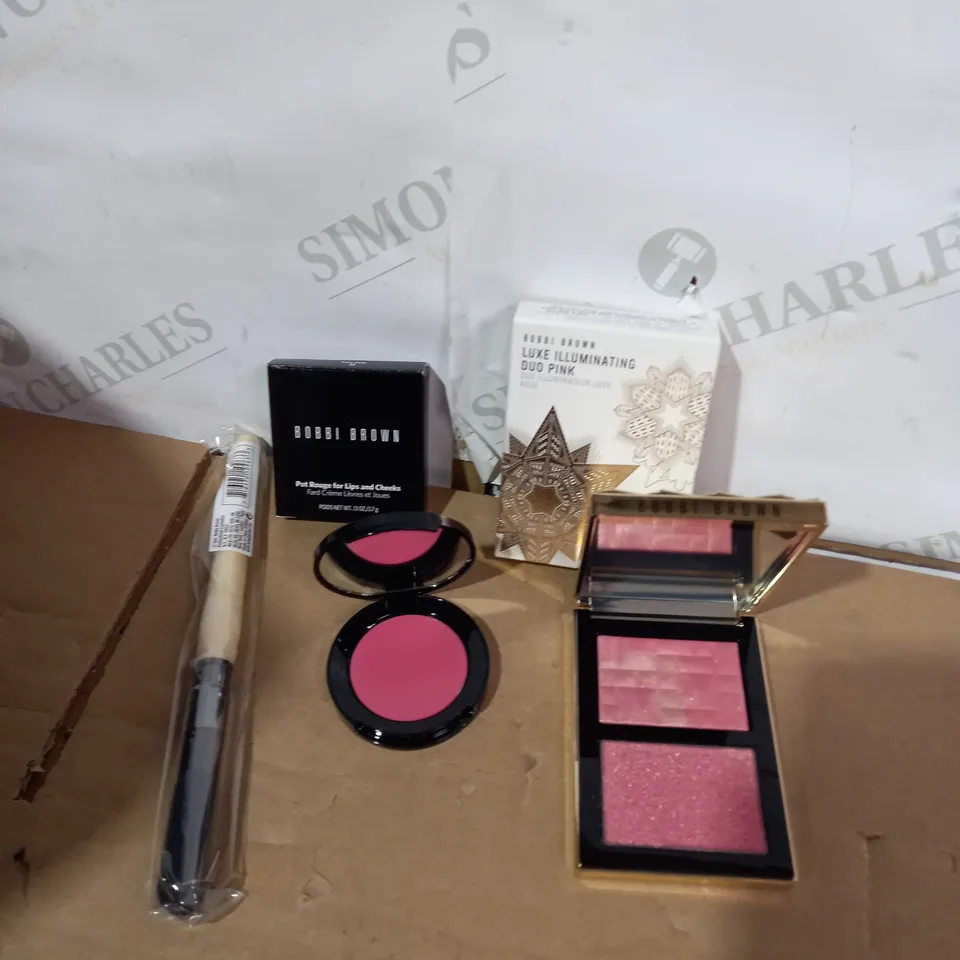BOBBI BROWN SHEER POWDER BRUSH, POT ROUGE AND HIGHLIGHTING POWDER	