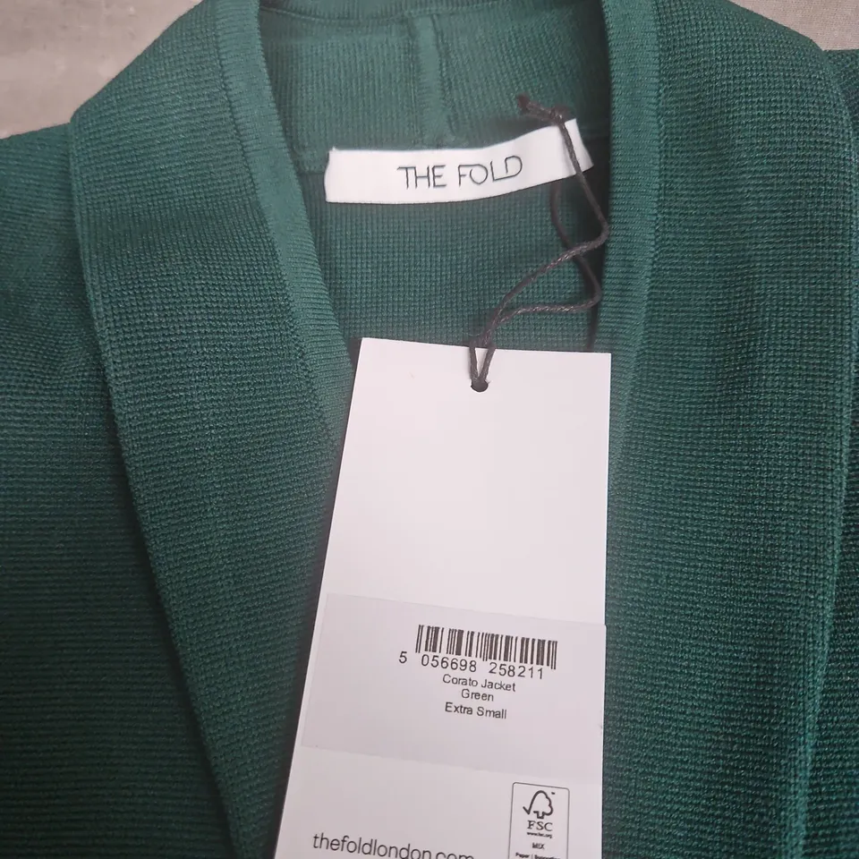 THE FOLD LONDON CORATO JACKET - GREEN, XS