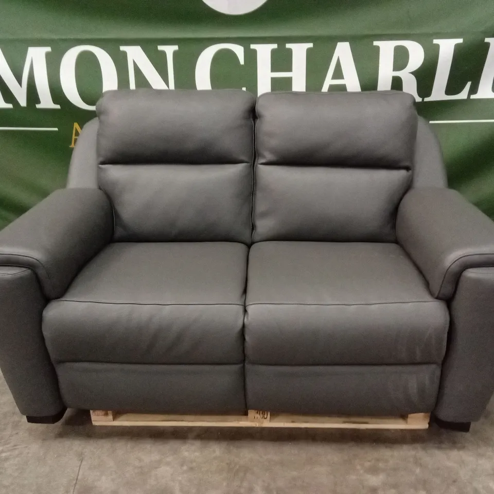 QUALITY DESIGNER ITALIAN MADE PARMA 2 SEATER LEATHER SOFA