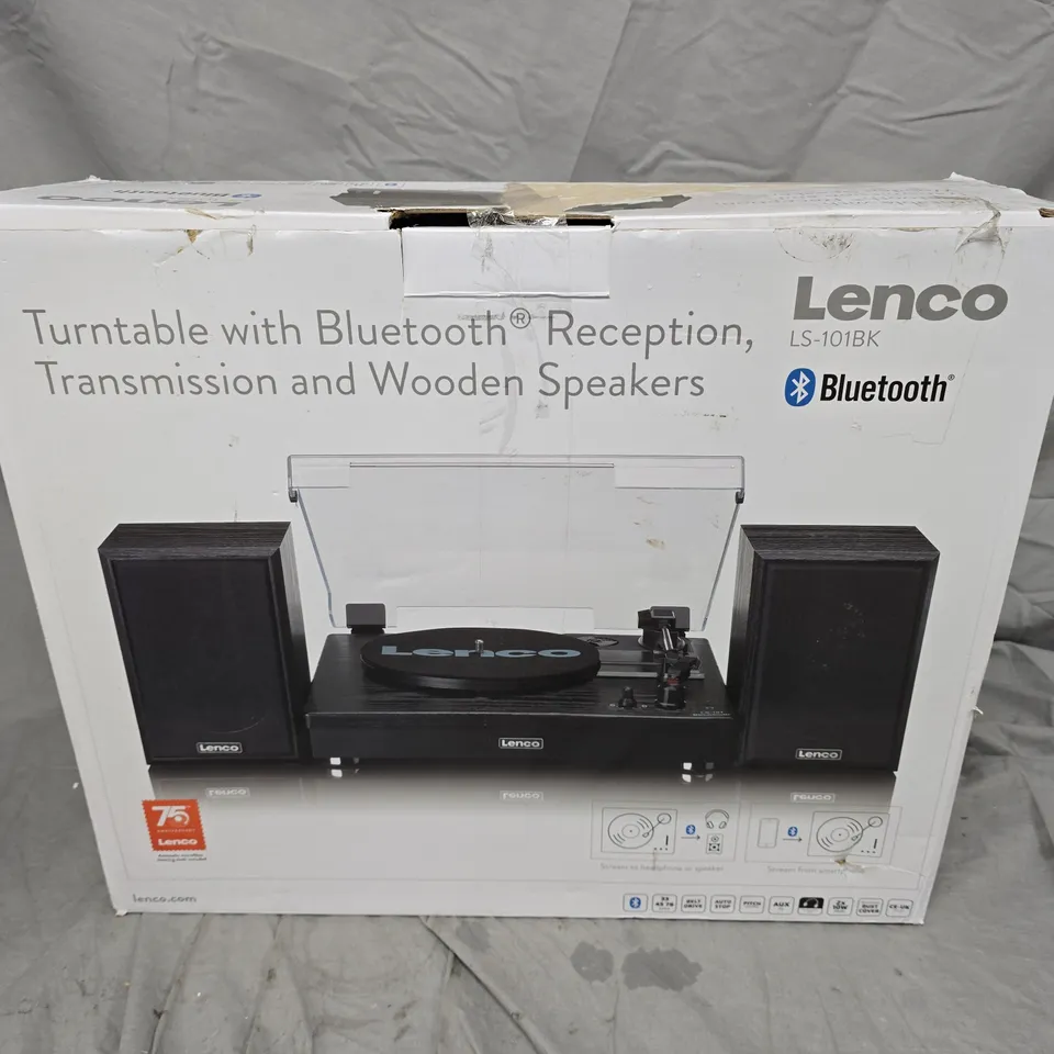 LENCO LS-101BK TURNTABLE WITH BLUETOOTH – BOXED