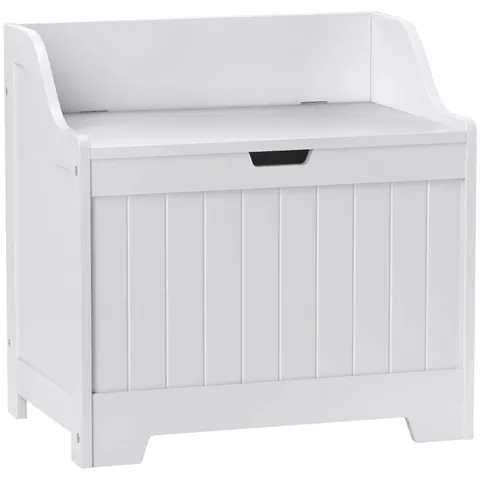BOXED HOMCOM 61L HOME STORAGE CHEST - WHITE