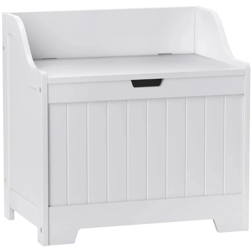 BOXED HOMCOM 61L HOME STORAGE CHEST - WHITE