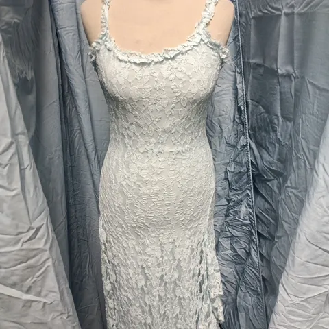 BERSHKA LACE DRESS – LIGHT BLUE, WOMEN'S, SIZE S (EU/US S)
