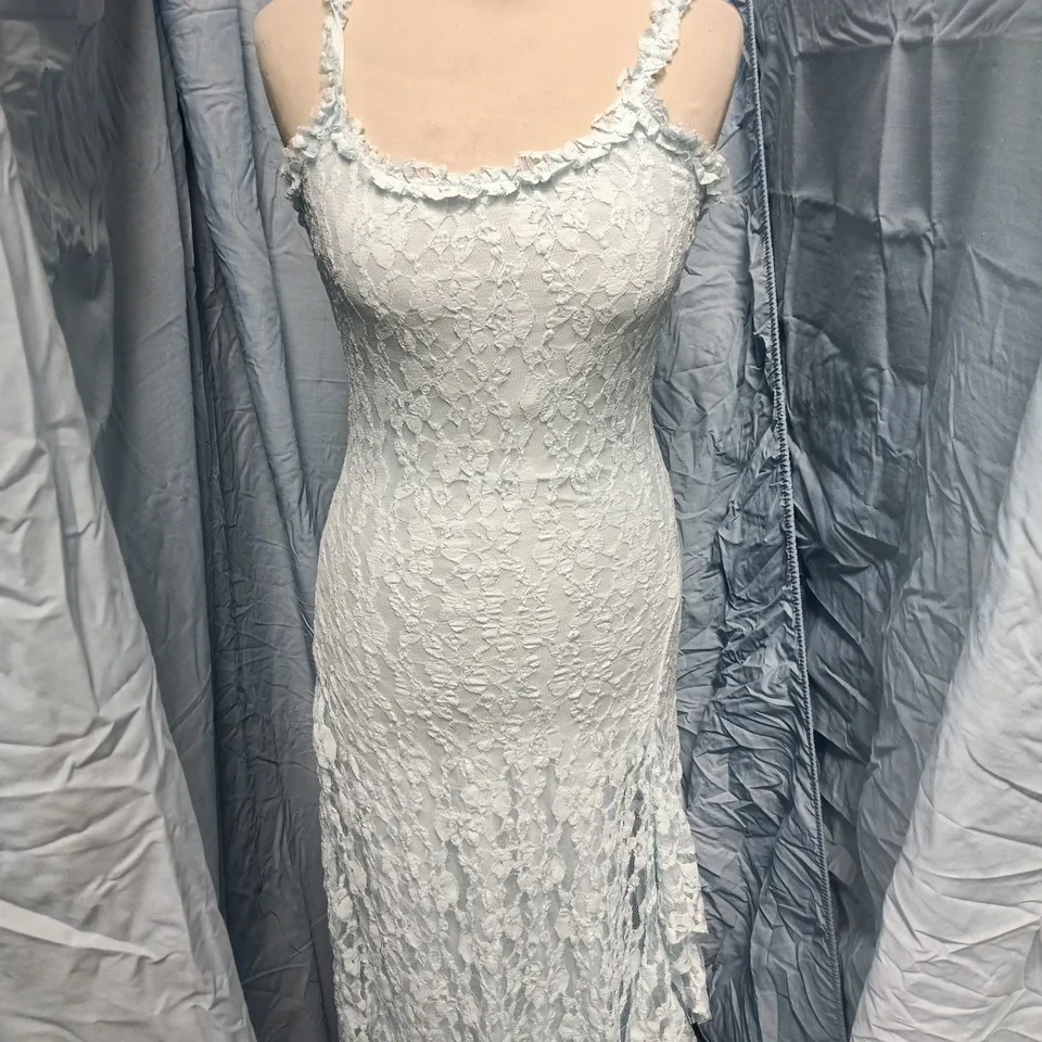 BERSHKA LACE DRESS – LIGHT BLUE, WOMEN'S, SIZE S (EU/US S)