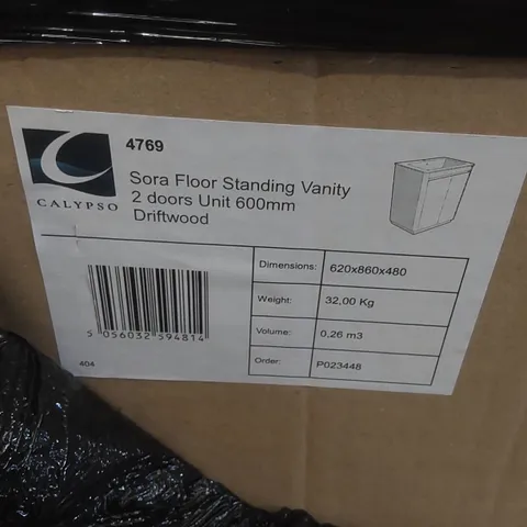 PALLET CONTAINING A LARGE QUANTITY OF BATHROOM FURNITURE PARTS INCLUDING: CALYPSO VANITY UNIT CARCASS, WALL UNIT CARCASS ECT