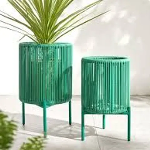 BOXED HAWAII SET 2 PLANTER COVERS (GREEN)