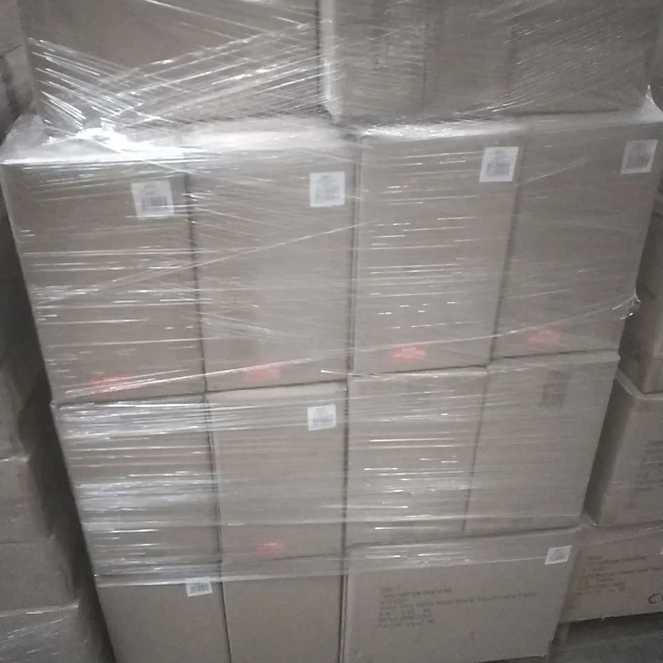A PALLET CONTAINING APPROXIMATELY 20 EURO PLUG SOFIA BRUSHED CHROME TOUCH TABLE LAMP