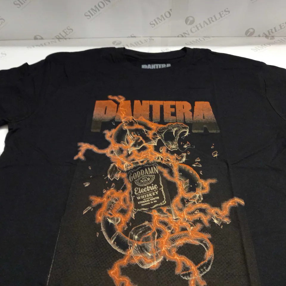 PANTERA GODDAMN WHISKY UNISEX T-SHIRT IN BLACK - XL